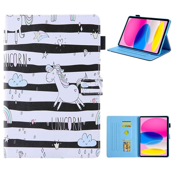 Til iPad 10.9 (2022) Tabletetui Cover Foldbart stativ - Hest