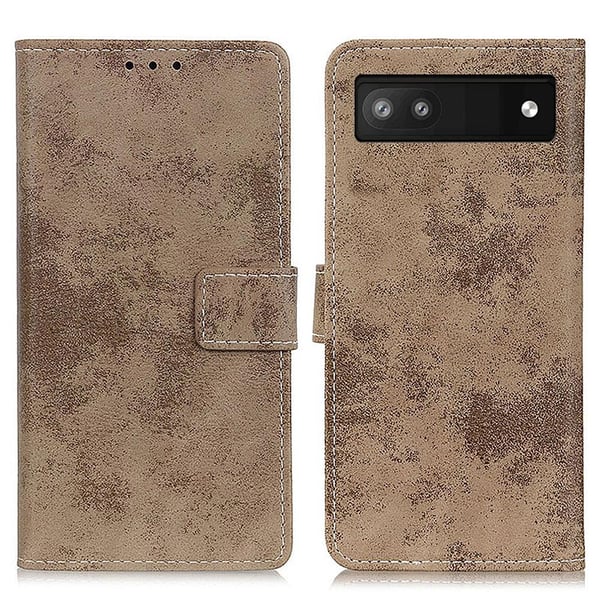 Retro tegnebogstaske til Google Pixel 6a - Khaki