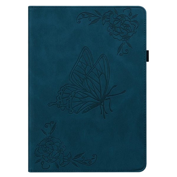 Apple iPad 10.9 2022 Sammenleggbart Veske Kortholder Sommerfugl - Blå
