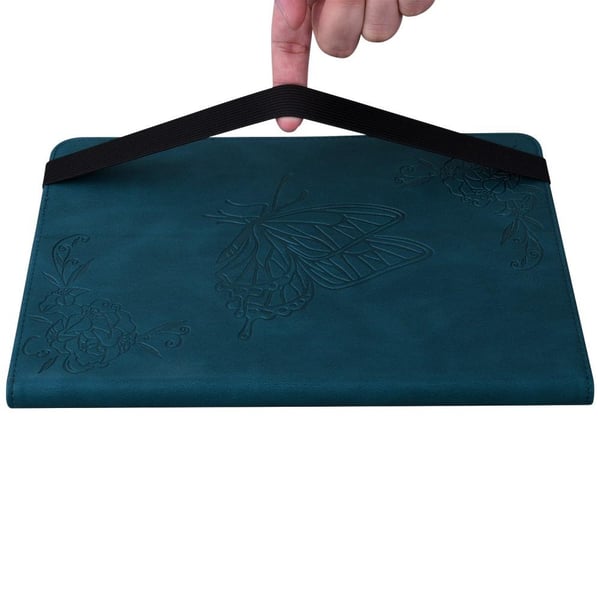 Apple iPad 10.9 2022 Sammenleggbart Veske Kortholder Sommerfugl - Blå