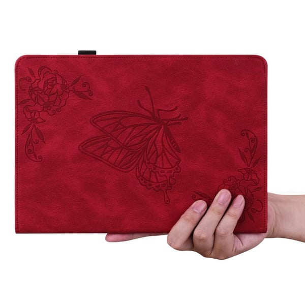 iPad 10.9 (2022) - tablettikotelon kansi Buterfly Imprinting - Punainen