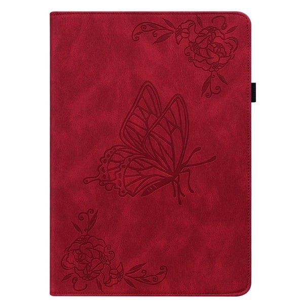 iPad 10.9 (2022) - tablettikotelon kansi Buterfly Imprinting - Punainen