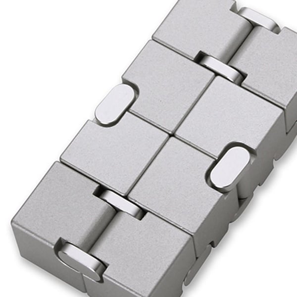 Fidget Spinner Infinite Cube Metal Stress Relief Flip Block - Musta
