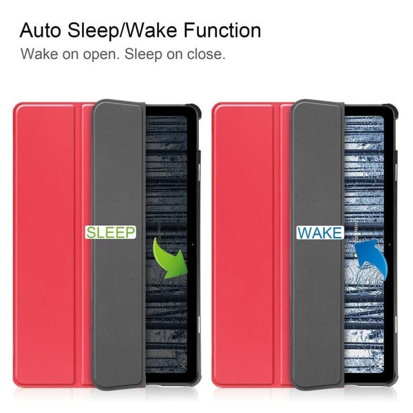 Nokia T21 Tri - fold Stand Wake/Sleep Cover Tablet - kotelo - Punainen