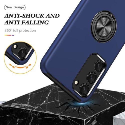 Samsung Galaxy S23+ Hybrid Deksel Med Fingerring - Blå