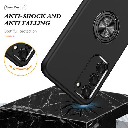 Samsung Galaxy S23+ Hybrid Deksel Med Fingerring - Svart