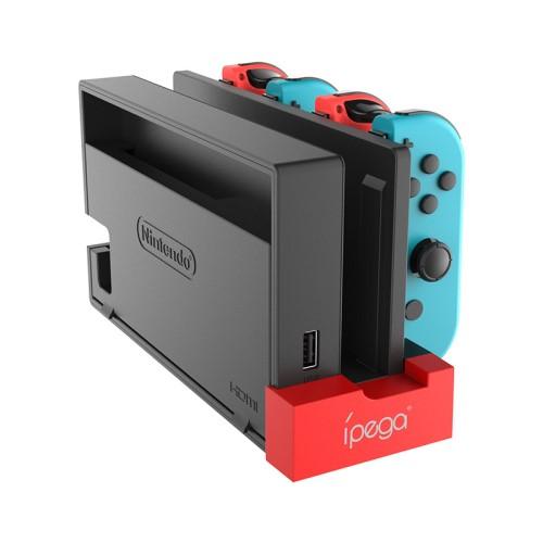 Kompatibel med Nintendo Switch IPEGA JoyCon 4 slots Dock - opladerindikator