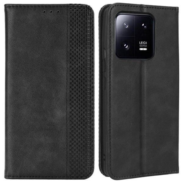 Lommebok - deksel til Xiaomi 13 Pro Retro Svart