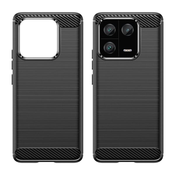 Til Xiaomi 13 Pro 5G Karbonfiber TPU Deksel - Svart
