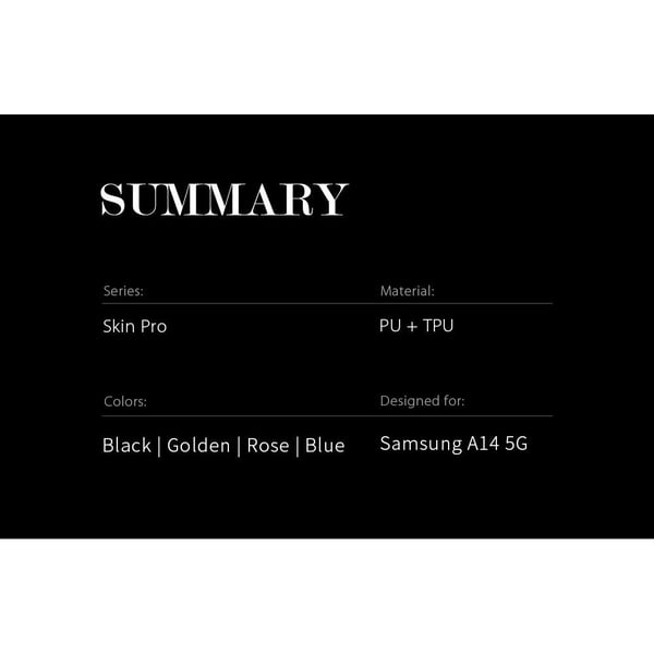 DUX DUCIS Skin Pro Series Deksel til Samsung Galaxy A14 5G - Svart
