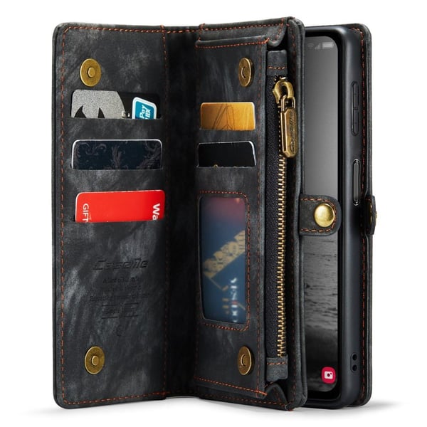 Til Samsung Galaxy A54 5G Caseme Retro Lommebok - deksel - Svart