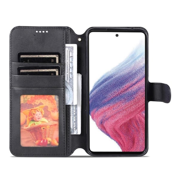Til Samsung Galaxy A54 5G AZNS Lommebok - deksel - Svart