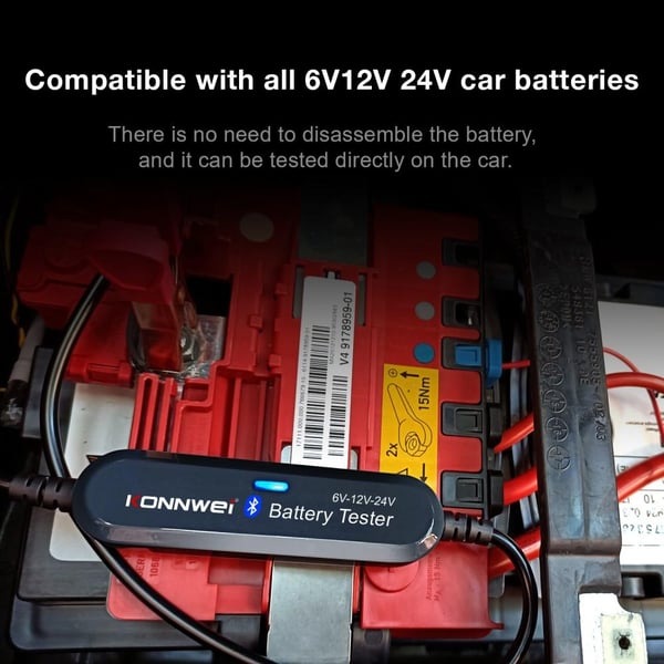 Multifunktionel Bluetooth - batteritester Bilvogn MC 6 12 24V