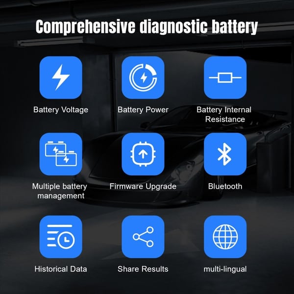 Multifunktionel Bluetooth - batteritester Bilvogn MC 6 12 24V