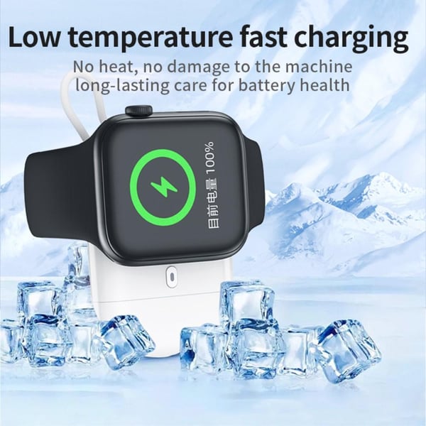 Qi trådløs strømbank til Apple Watch - serien 7/6/5/4/3/2/1 2580mAh