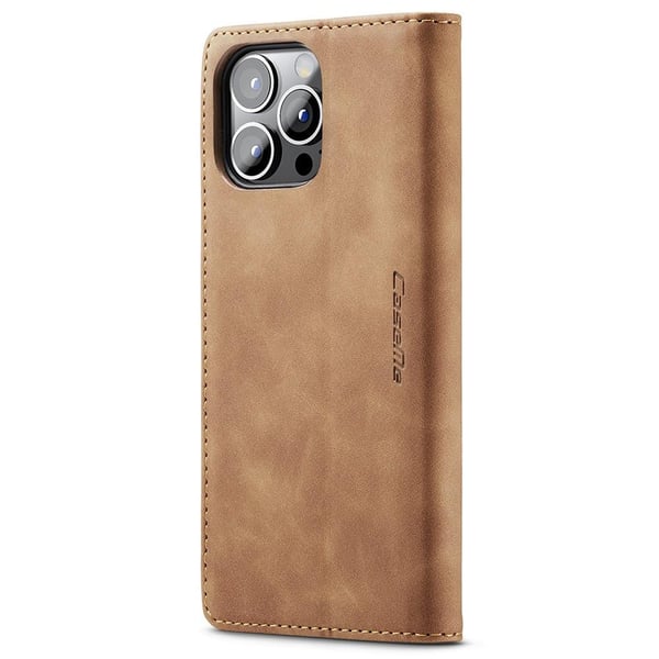 CASEME Lommebok - deksel iPhone 15 Pro - Brun