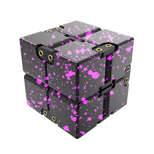 Fidget Toy Infinite Cube Stress Relief Flip Block - Musta - Ruusu