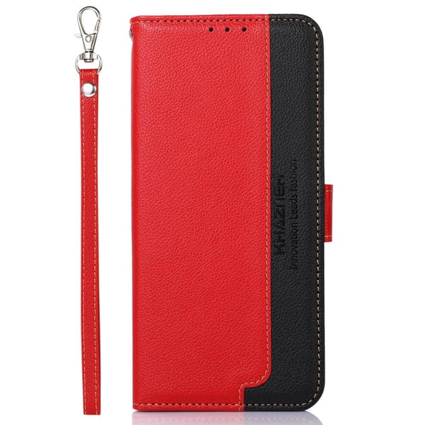KHAZNEH telefoncover til iPhone 15 Plus - rød/sort