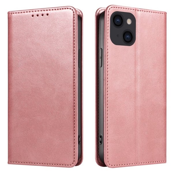 Lommebok - stativ Telefondeksel til iPhone 15 - Rose Gull