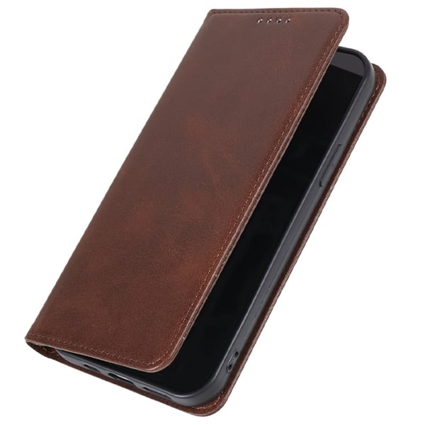 Wallet Stand Telefontaske til iPhone 15 Pro Cell Cell Cover - Kaffe