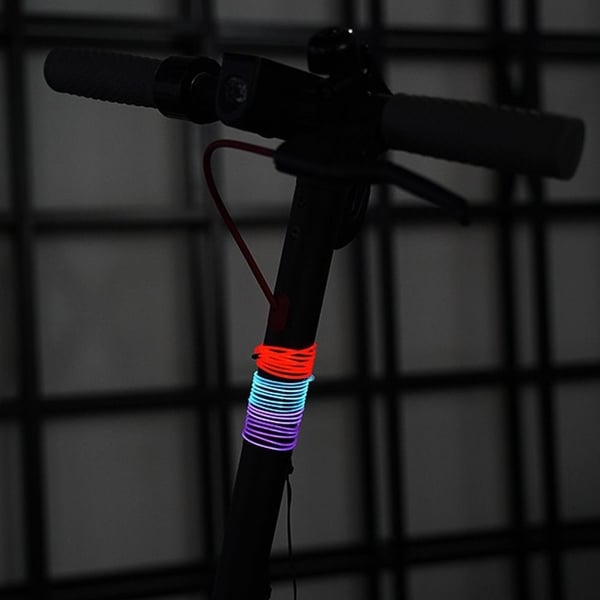 131cm scooter scooter lys batteridrevet fleksibel lampe - rosa