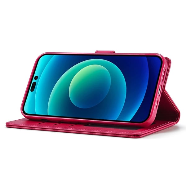 LC.IMEEKE Lommebok - deksel til iPhone 15 - Rosa
