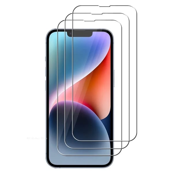 3stk herdet glass/skjermbeskyttere til iPhone 15 Pro