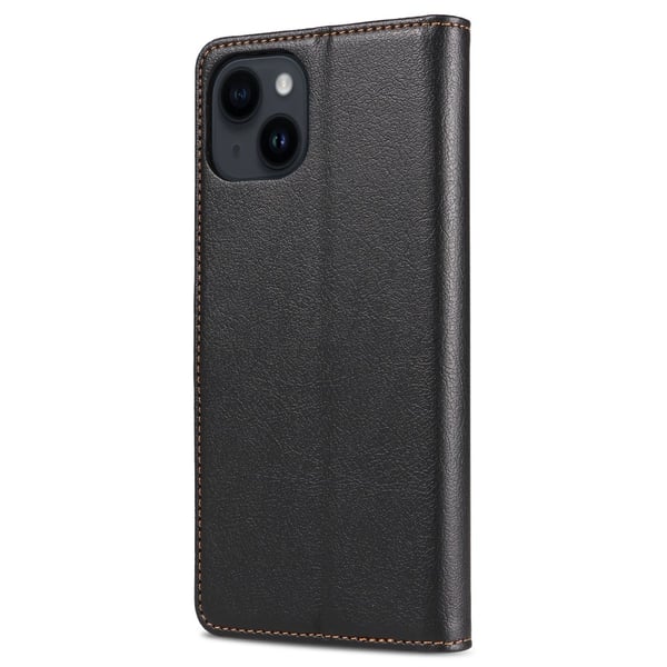 Til iPhone 15 Pro Retro Lommebok - deksel/Deksel - Svart