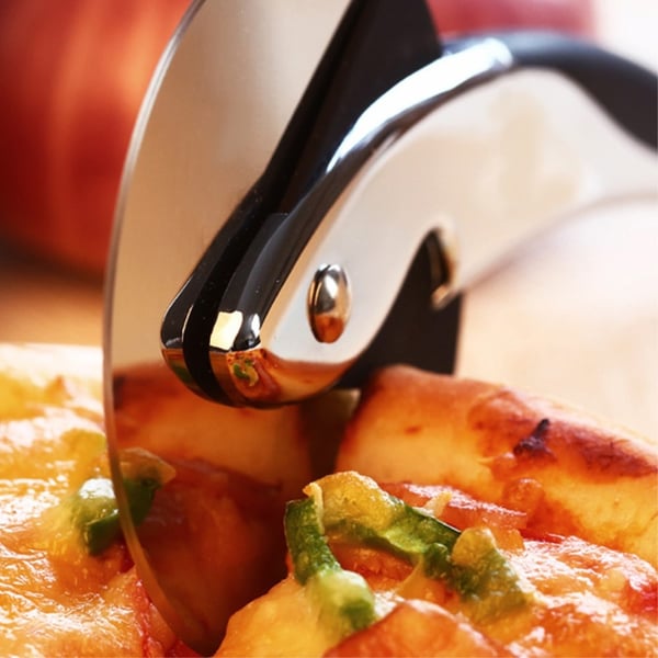 Pizza Slicer Pizza Skjærekniv Kakeverktøy Pizzahjul - Rød