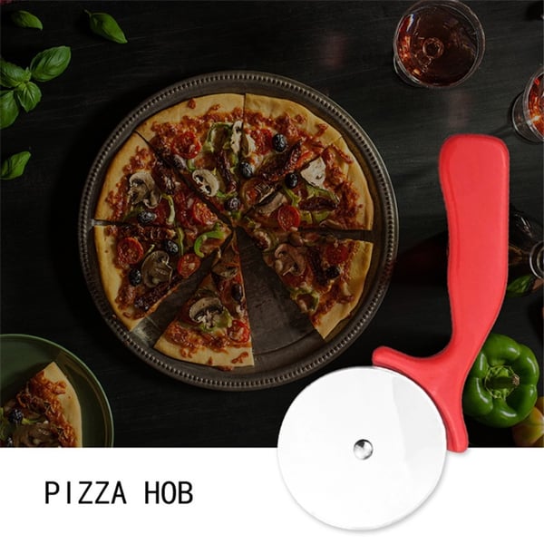 Pizza Slicer Pizza Skjærekniv Kakeverktøy Pizzahjul - Rød