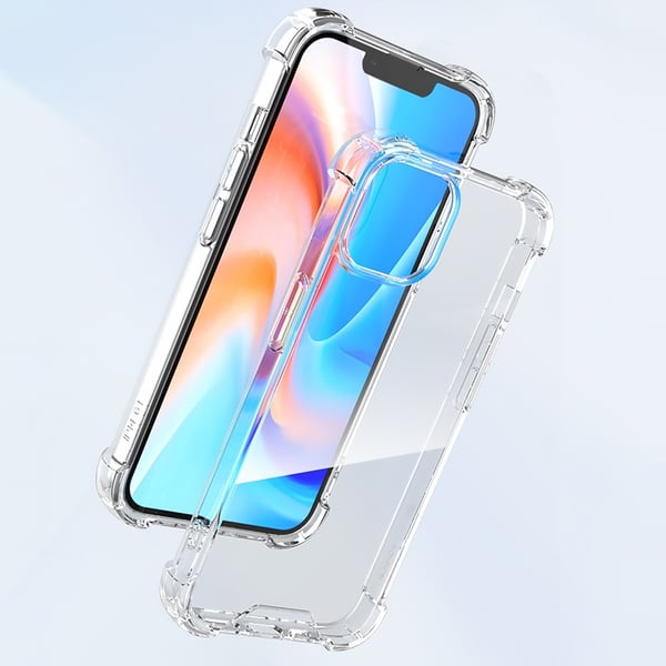 Til iPhone 15 Shell Case TPU - ramme + Akryl - bagside - telefoncover