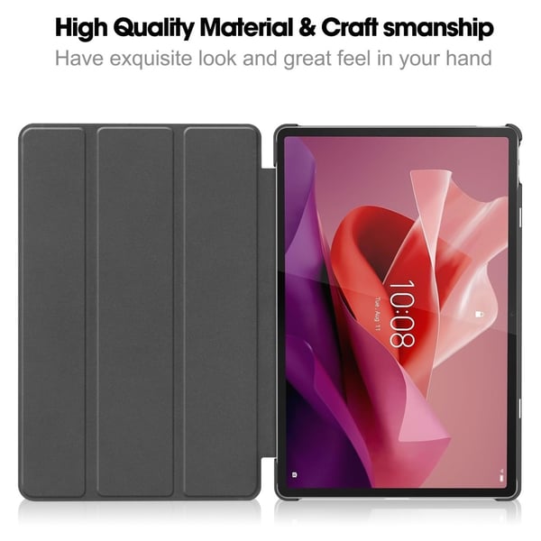 Tri - fold Veske til Lenovo Tab P12 - Svart