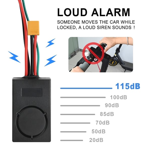 Tyverialarmsystem for Xiaomi 1S/M365/M365 Pro+fjernkontroll
