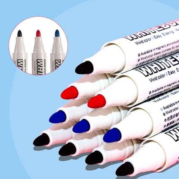 Whiteboard Marker Blyantmaleri Tegning - 3 stk i forskjellige farger