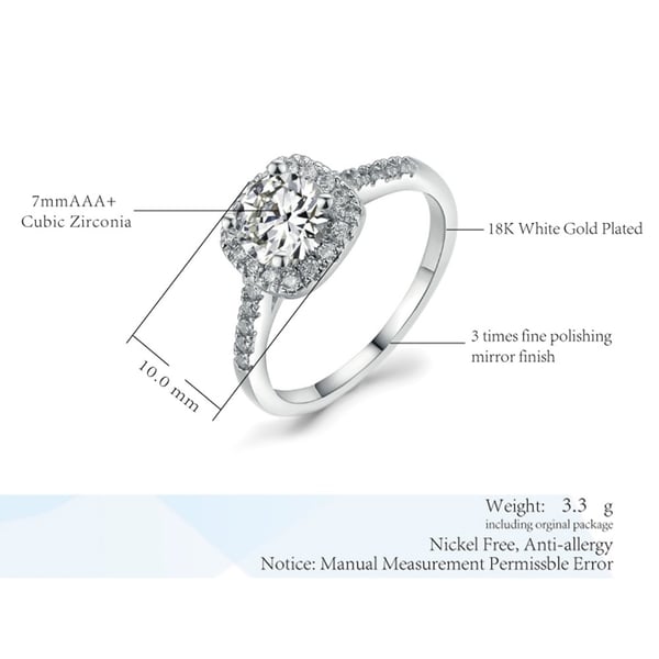 2stk Ringer Cubic Zirconia Stabelbar - Størrelse 11/Rose Gold