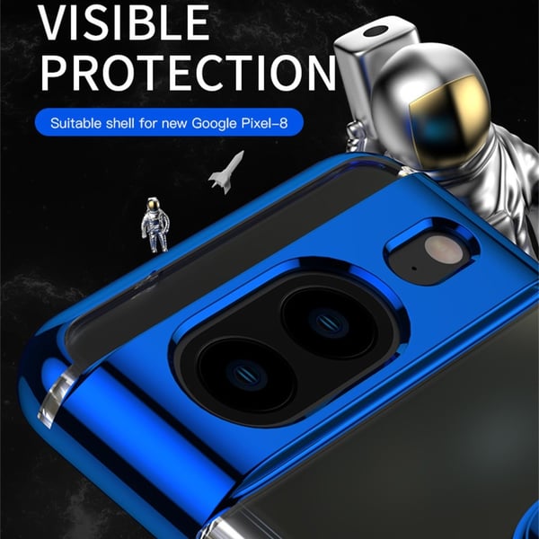 Til Pixel 8 TPU telefontaske med ringstøtte