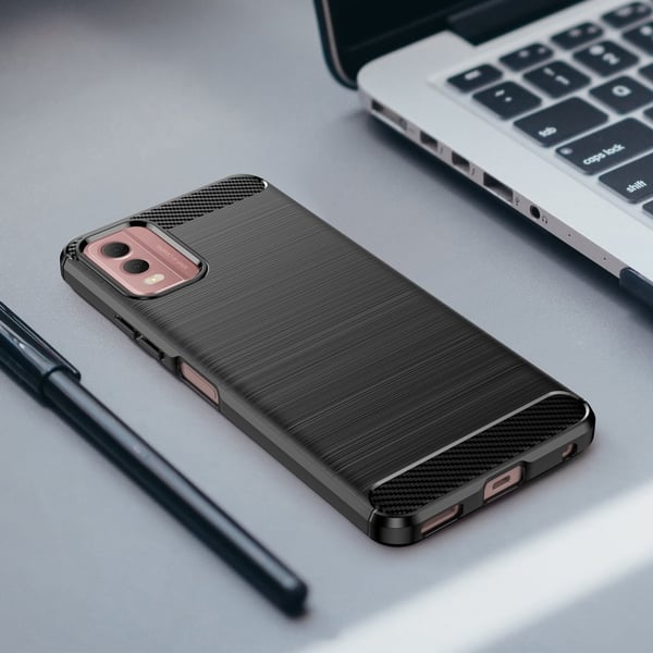 Slim - Fit TPU telefoncover til Nokia C32 - Sort