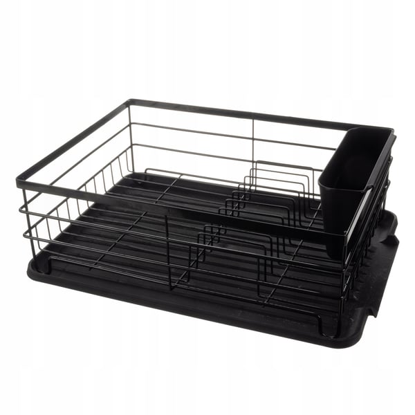 Opvaskestativ sort metal - 44 x 31 x 14,5 cm
