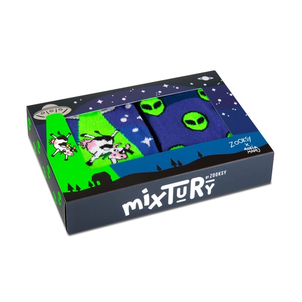 Färgmix Strumpor 4-Pack - Kosmiskt Mönster