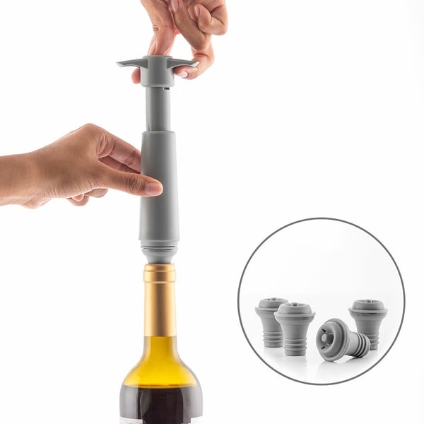 Vakuumpumpe for vin med 4 Korker