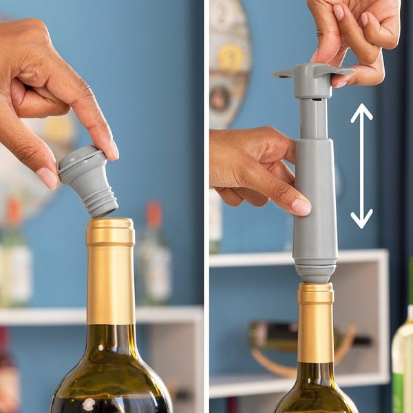 Vakuumpumpe for vin med 4 Korker