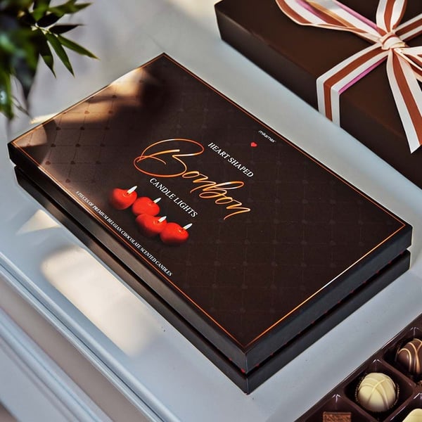 Hjerteformet chokoladelys
