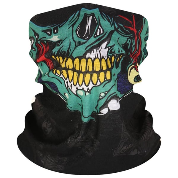 Flerfarget Skjelettmaske / Sjal / Skjerf | Halloween - Skeleton