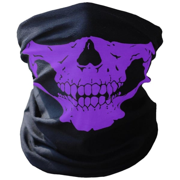Violetti Luuranko Naamio / Huivi / Kaulahuivi | Halloween - Luuranko Naamio