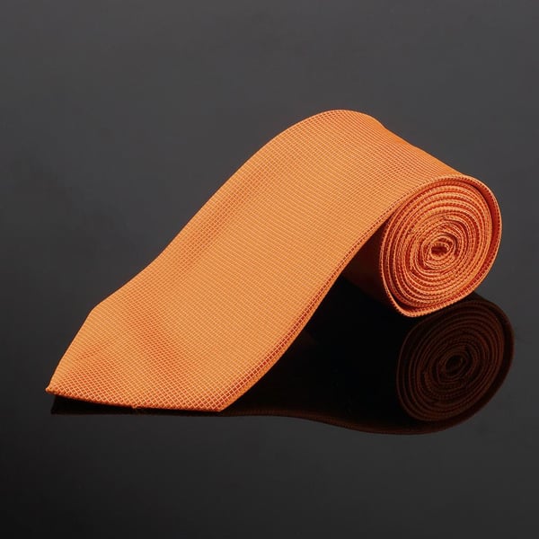 Dress Tilbehør | Slips + Lommetørkle + Mansjettknapper - Orange