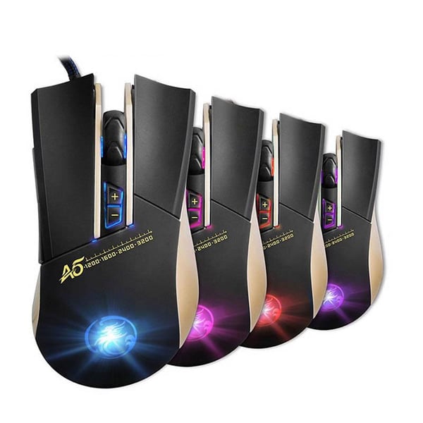 Apedra A5 Høypresisjons Optisk LED-Gamingmus - 3200 DPI