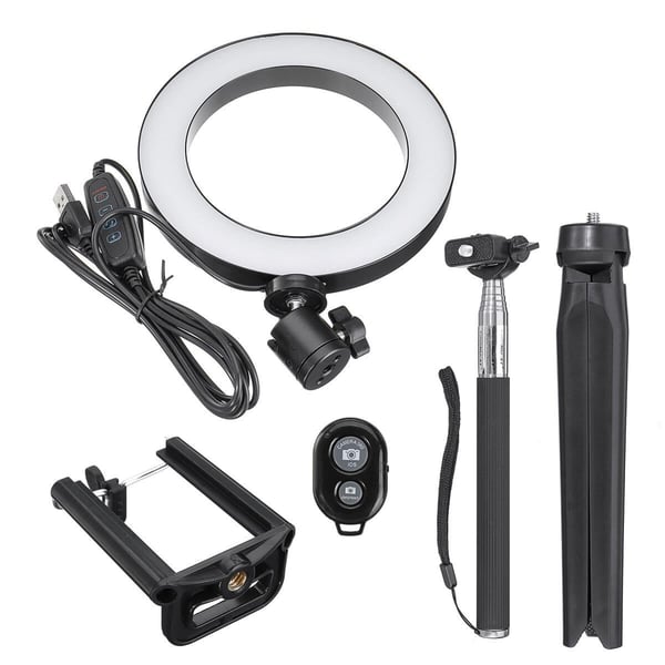 Selfie lamppu / Ring light (20 cm) ja jalusta