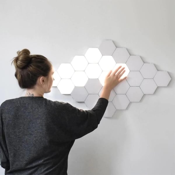 Hexagon Vægbelysning - 10 Moduler