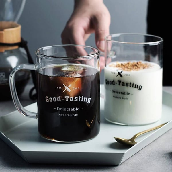 Stilfuldt Kaffekrus i Glas