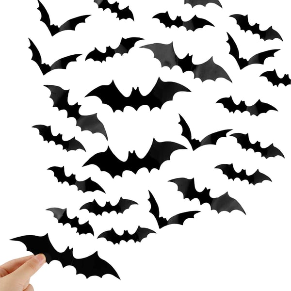 12x Lepakot, Koriste - Halloween